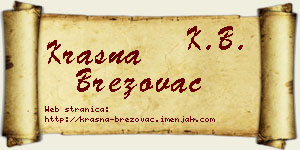 Krasna Brezovac vizit kartica